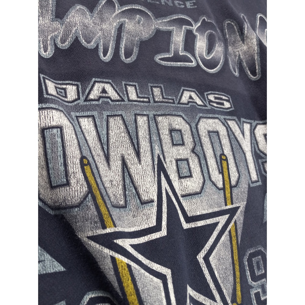 Abercrombie & Fitch Dallas Cowboys 1995 Champions Sweatshirt Mens Small Navy - Picture 5 of 8